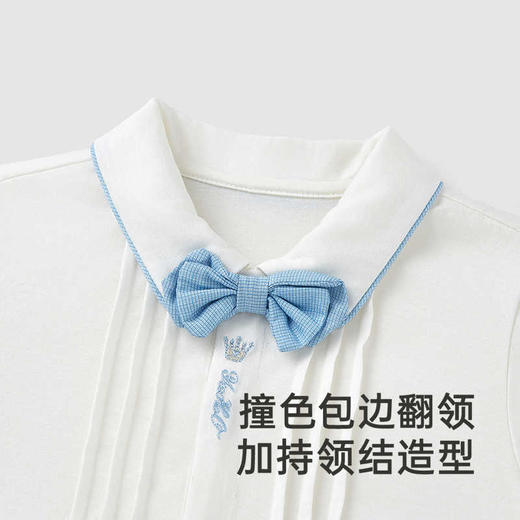 【高定系列】英氏婴儿衣服连体衣夏季桑蚕丝透气礼服蛤衣YRHBJ2R039A 商品图2