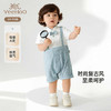 英氏婴儿衣服夏季假两件男宝宝短袖连体衣外出服爬服YRHBJ2R053A 商品缩略图0