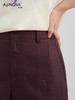 【夏日惬意】阿菁娜天丝亚麻直筒阔腿后松紧腰长裤F30C210068 商品缩略图3