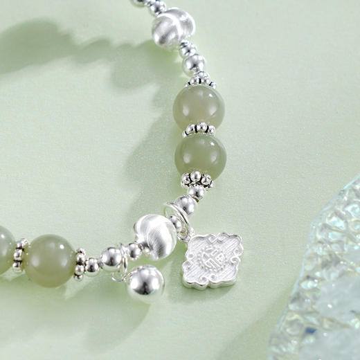 子佩集S925银【翠色宛转】手串【TSB0001-51】纯银手链青玉2503 商品图4