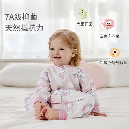 【2025年春夏新品】i-baby奈娃纱布恒温分腿睡袋儿童抑菌夏季薄款恒温宝宝防踢被四季 商品图3