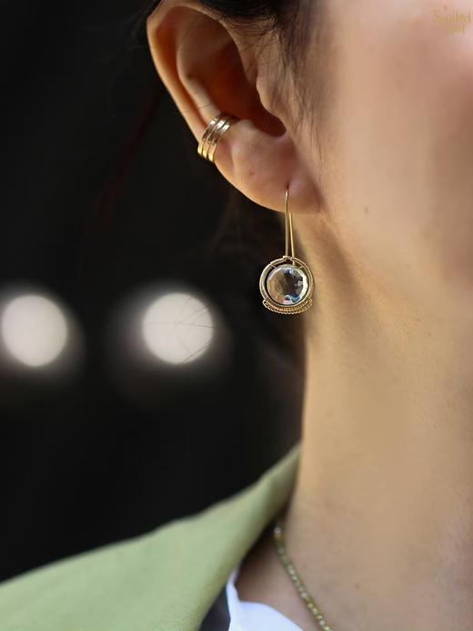 SpoiledBrat Jewelry绿紫晶水晶耳环 商品图1