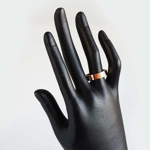 【95新】Cartier卡地亚LOVE系列 B4084854 18K玫瑰金宽版无钻戒指圈号54号  现售价：6700元 240325NJM01 商品图5