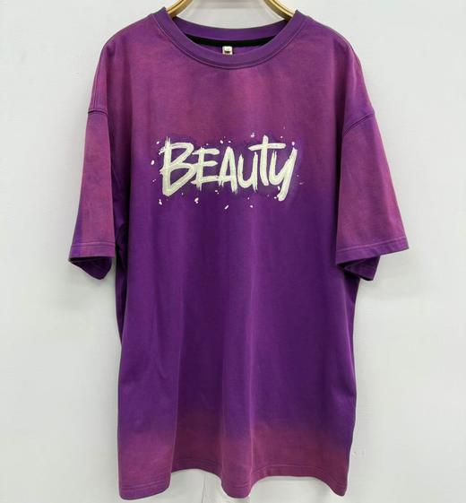 MZ渐变字母印花短袖T恤（紫）夏季151020400321 商品图1