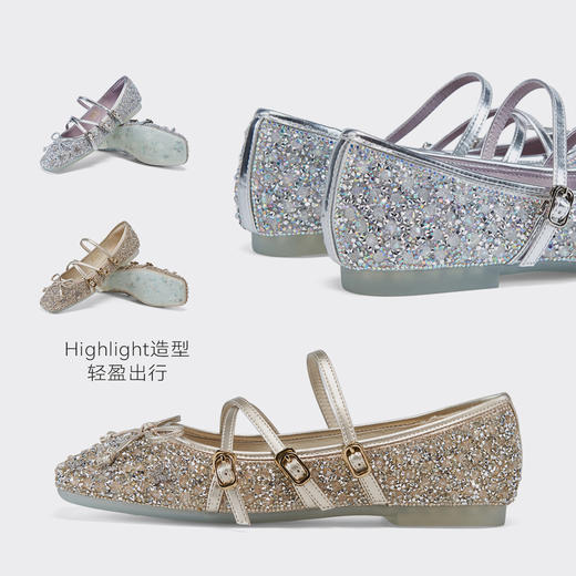【闪闪幻银】星期六蝴蝶结水钻芭蕾平底鞋SSD3111490 商品图8