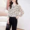 KQ-90627夏季新款女士衬衫夏装圆点真丝衫遮肚减龄上衣小衫桑蚕丝 商品缩略图2
