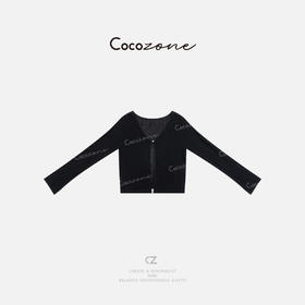 COCO ZONE刘一一 【肌肤衫】定制纱线褶皱空调衫毛织外套CD1A0634