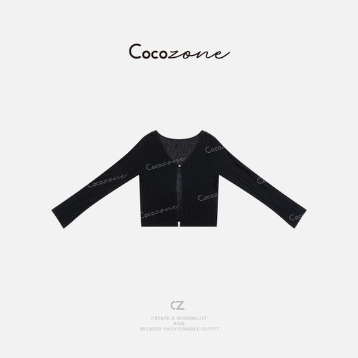 COCO ZONE刘一一 【肌肤衫】定制纱线褶皱空调衫毛织外套CD1A0634 商品图0