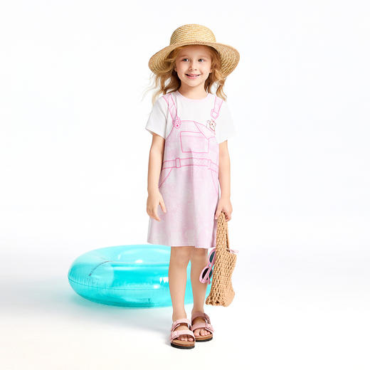 【实体店同款】女童短袖连衣裙夏季新款安奈儿童装XG523652 商品图3