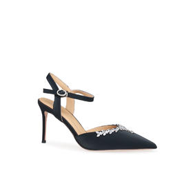 豪麟名鞋奥莱迪嘉女鞋半凉鞋真丝牛皮DJYYA51WB013黑色  原价1960元