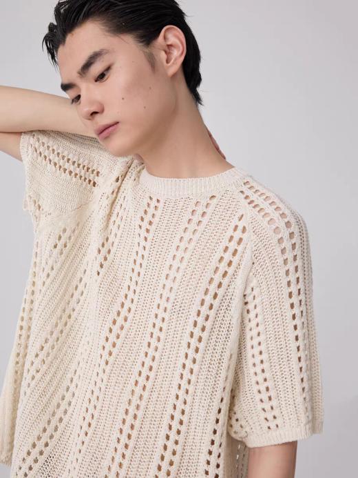 Simple Project/M2511/镂空亚麻短袖 商品图0