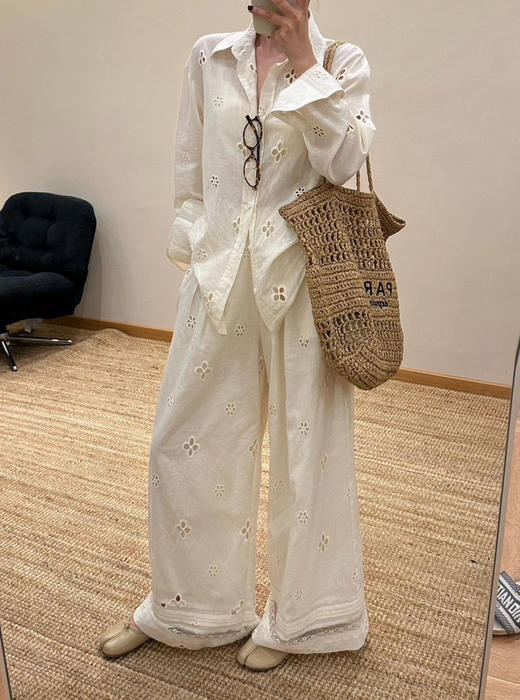 蕾丝镂空阔腿裤（锁 商品图3