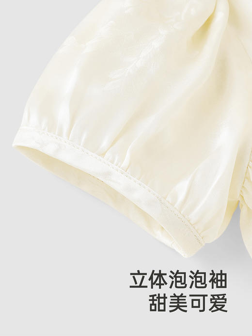 【高定系列】英氏儿童裙子夏季新中式女童短袖连衣裙轻奢2025新款YRLCJ2R056A 商品图3