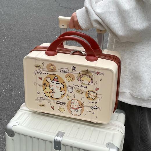 五一出行【敲好看！ins复古化妆箱】手提行李箱女复古14寸ins学生收纳包便携旅行箱子。ry 商品图2