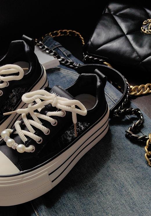 串珠子亮片透视厚底鞋 商品图13