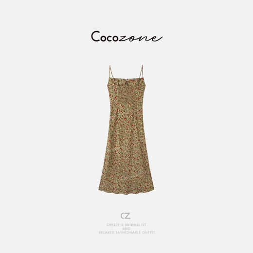 COCO ZONE刘一一【100人丝】打揽工艺A字柔美显瘦连衣裙CD2A0346 商品图1
