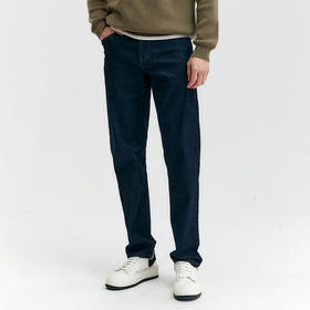 棉仓346819001-棉弹赤耳边直筒牛仔裤