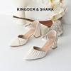 经典鲨2025年夏季新品优雅尖头高粗跟仙女风气质单鞋凉鞋女KC19-529061 商品缩略图0