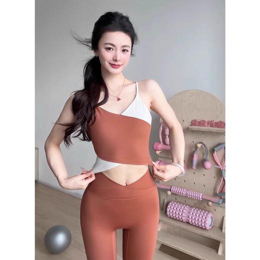 跃牌【洛水之神系列】一体式美背瑜伽背心中高强度运动内衣固定杯跑步聚拢健身文胸752 商品图1