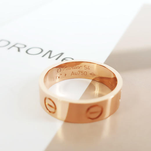 【95新】Cartier卡地亚LOVE系列 B4084854 18K玫瑰金宽版无钻戒指圈号54号  现售价：6700元 240325NJM01 商品图4