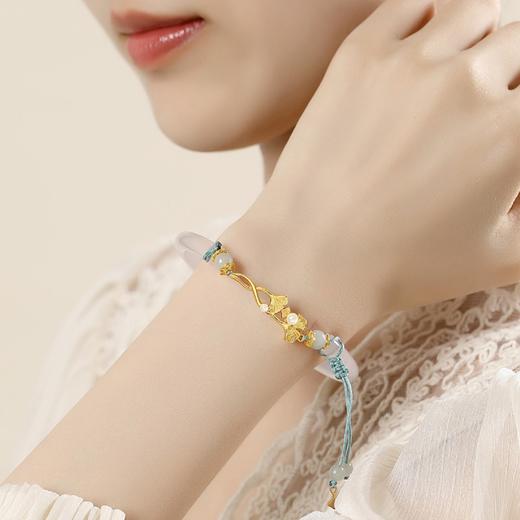 Winy925银三生有杏和田玉半镯配证书 商品图4