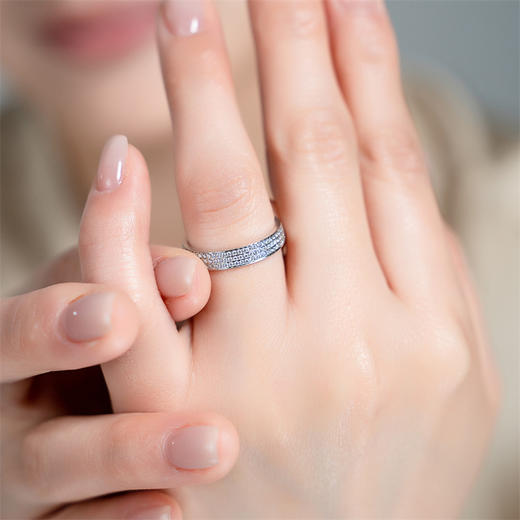 18k金钻石戒指 闪耀钻石排戒女士礼物DR101103 商品图1