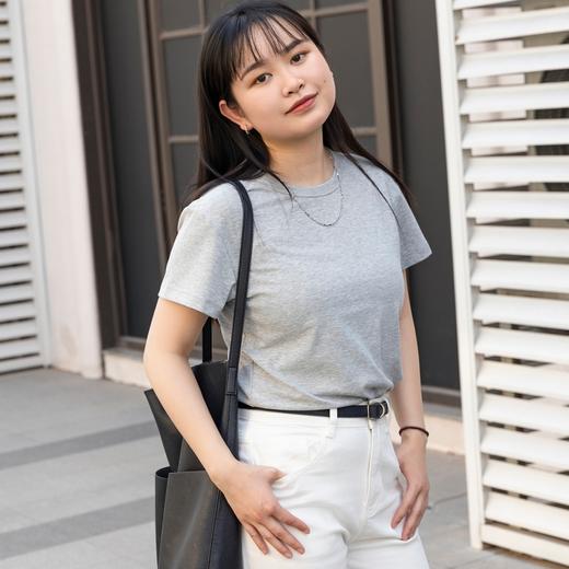 菜菜家珍珠匹马棉短袖T恤|百搭王者，正肩小短版显瘦不挑人 商品图1