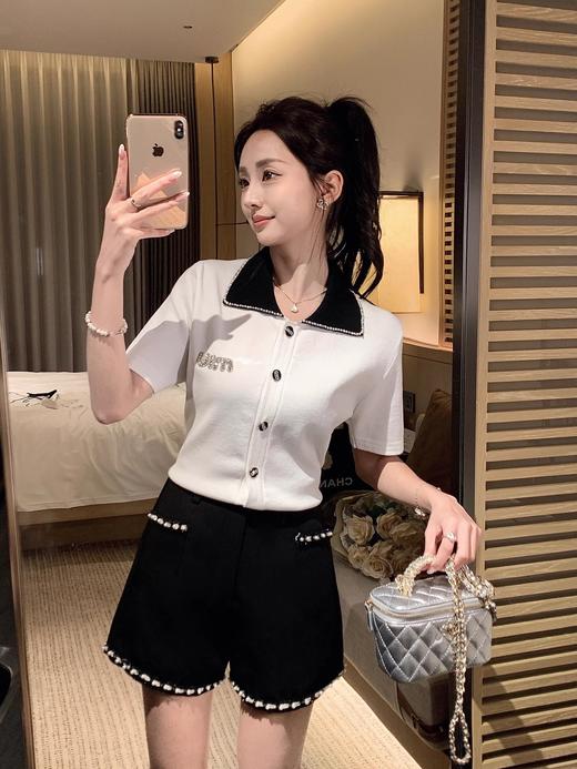张心子【时髦攻略】高腰显瘦遮胯休闲短裤裤子 U2504046 商品图2