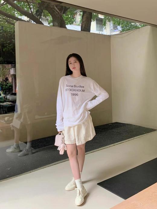 AcneStudios1996系列字母印花图案宽松圆领长袖卫衣男女同款黑色（DY*TJ） 商品图3