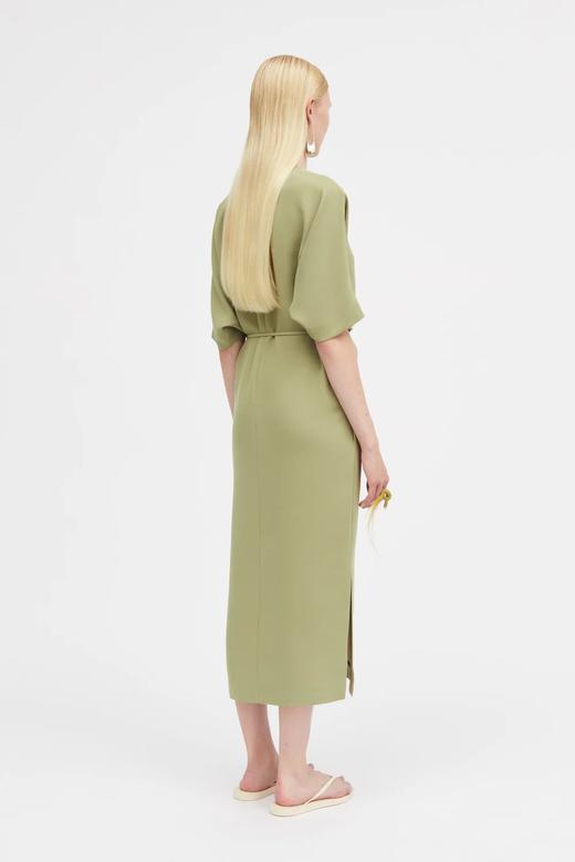 Mark Kenly Domino Tan   新柳绿绉绸系带连衣裙 商品图1