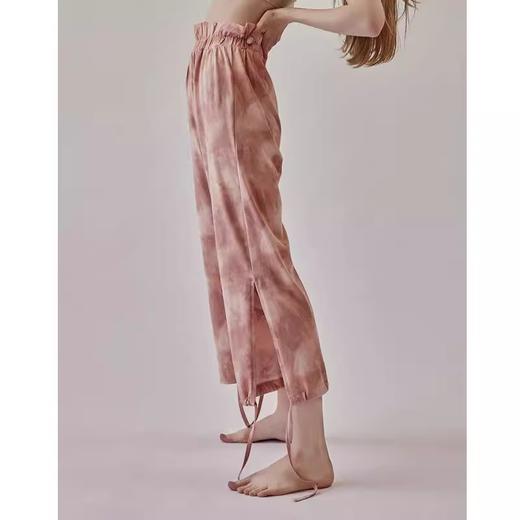 跃牌【洛水之神系列】夏季泼墨印花透气瑜伽裤直筒绑带显瘦束腿休闲禅意瑜伽裤健身裤女LN36 商品图1