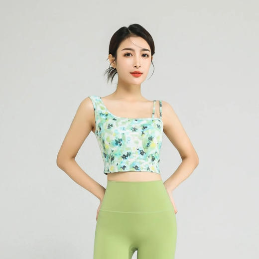 跃牌【洛水之神系列】油画印花文胸上衣瑜伽服背心上衣运动健身背心750 商品图2