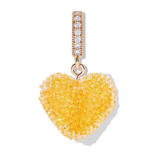 订购4周到｜CRYSTAL HAZE-Jelly Heart-pave-阳光橙心形 吊坠［挪威设计师］ 商品图0