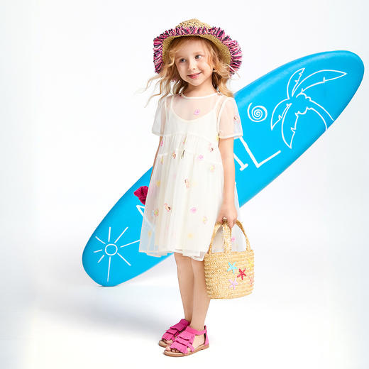 【实体店同款】女童连衣裙夏季新款安奈儿童装XG523654 商品图3