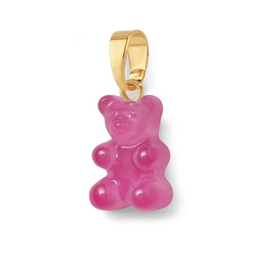 北京仓｜CRYSTAL HAZE-Nostalgia Bear-classic-玫粉色小熊 吊坠（金色环扣）［挪威设计师］ 商品图1