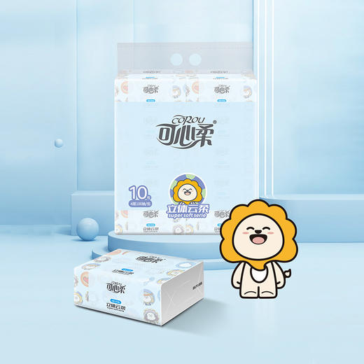 可心柔牌纸面巾100抽*10包VF1395 商品图0