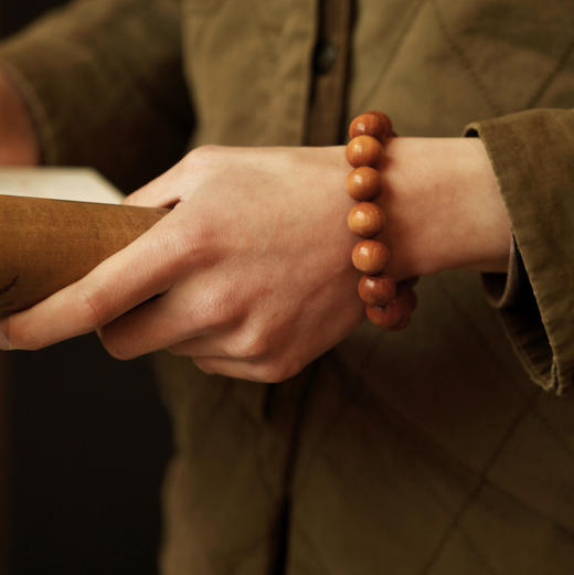 【青山特惠】1.5*15颗沉水印度迈索尔正区红肉老山檀手串 L5 商品图3