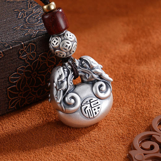 子佩集S999银【天禄福瑞】钥匙扣【DZ801】纯银小摆件亲嘴貔貅2503 商品图1