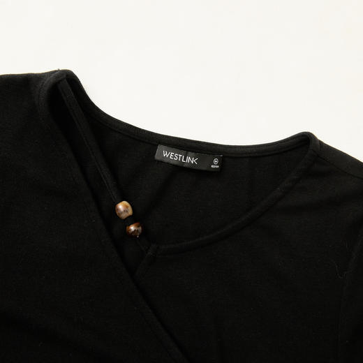 设计感不规则镂空领口连衣裙简约随性气质收腰连衣裙V0550125/Y0050888 商品图5