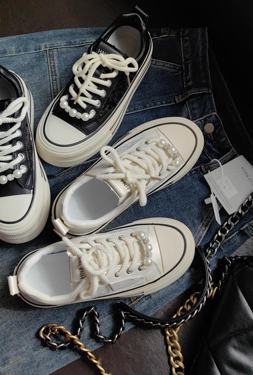 串珠子亮片透视厚底鞋 商品图1