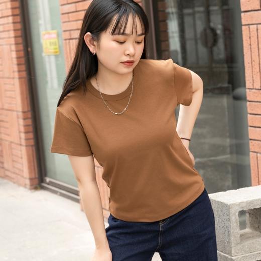 菜菜家珍珠匹马棉短袖T恤|百搭王者，正肩小短版显瘦不挑人 商品图9