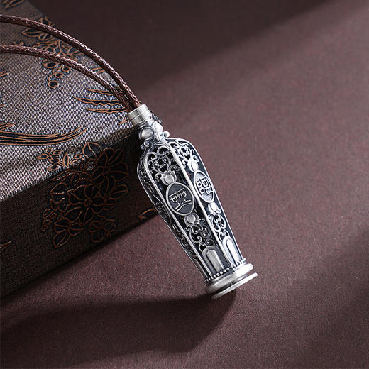 子佩集S925银【赐福佑安】套链【RJJ001】纯银项链仿古南无阿弥陀佛可抽出2503 商品图4