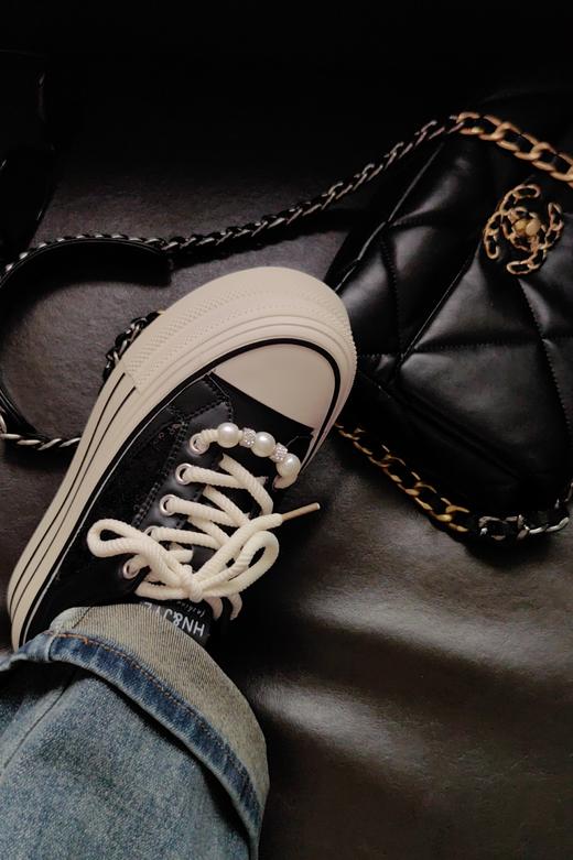 串珠子亮片透视厚底鞋 商品图8