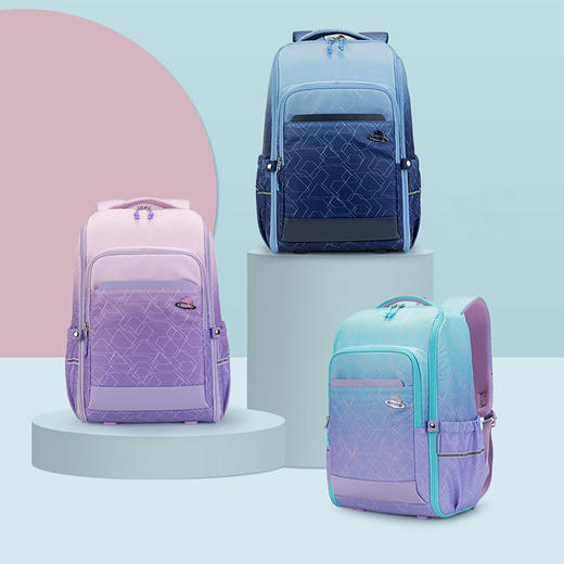 卡拉羊中学生抑菌功能书包大容量轻便双肩包多隔层背包 商品图0