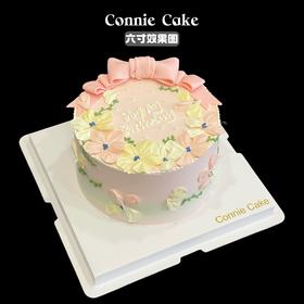 粉色刮刀蝴蝶结蛋糕 女士蛋糕