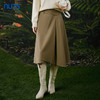 NUTS春秋季新款复古通勤高腰显瘦不规则中长款半身裙女411061012 商品缩略图0