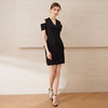 【V领露肩小黑裙】EITIE爱特爱气质收腰显瘦连衣裙2025夏季新款B2507656 商品缩略图3