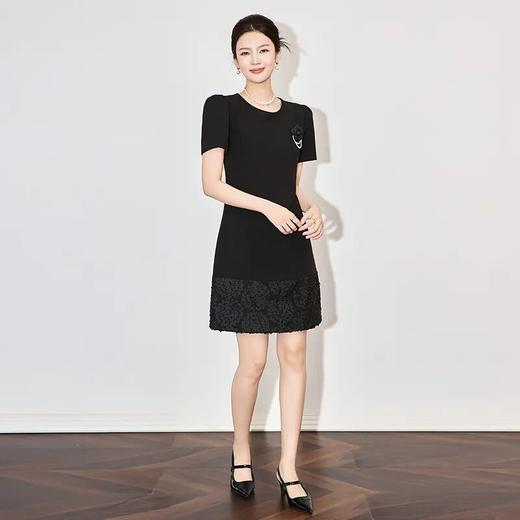 【高货wl】全新升级【铂金会员330/天猫439/差价109】(04642) 洛诗琳25新款法式优雅立体盘花网纱雅致千金风女春连衣裙 商品图2