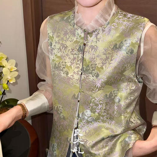 【不退不换】【现货】良木礼新中式复古国风上衣马甲（56391） 商品图4