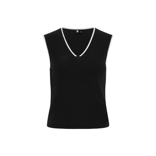 oneup撞色边V领背心 商品图6